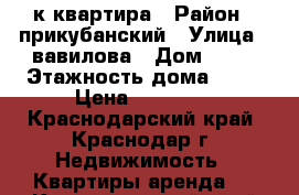 1-к квартира › Район ­ прикубанский › Улица ­ вавилова › Дом ­ 18 › Этажность дома ­ 15 › Цена ­ 14 000 - Краснодарский край, Краснодар г. Недвижимость » Квартиры аренда   . Краснодарский край,Краснодар г.